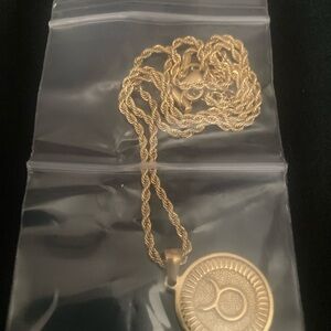 18k Gold planted Taurus Pendant Necklace